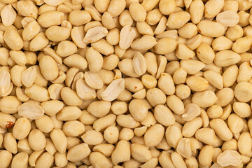 Close up of a pile of peanuts