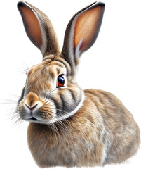 Obraz premium Rabbit (European). Close-up colored-pencil sketch of Rabbit. 