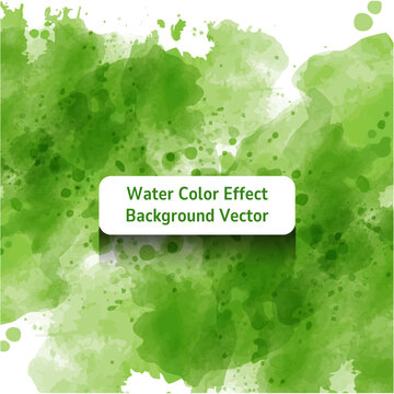 Green Watercolor Abstract Background Vector