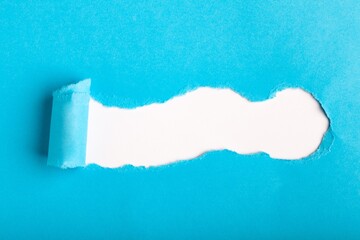 Blue blank price tag template or sticker label for text