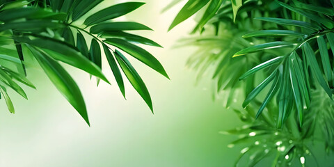 Fototapeta premium palm tree leaves background