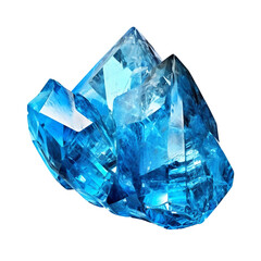 isolated illustration set of blue gem crystal. Created with Generative AI