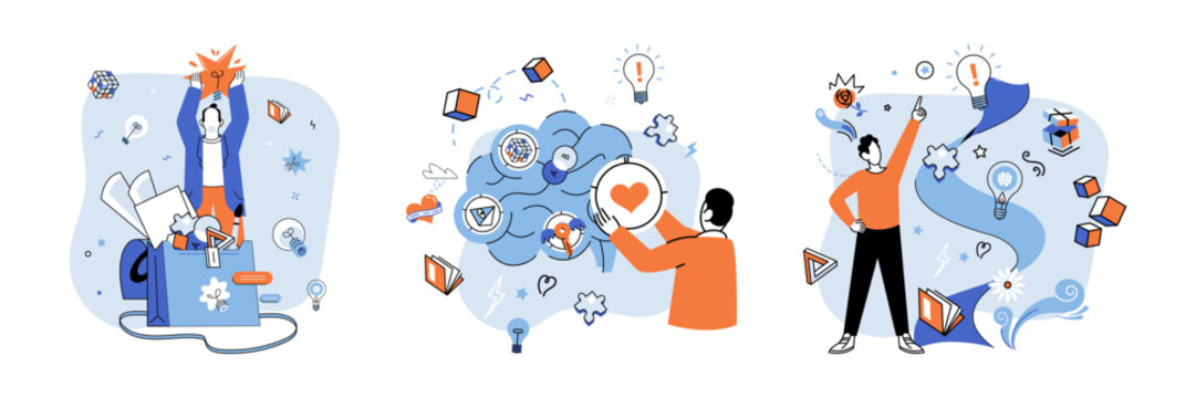 Startup idea. Vector illustration. Entrepreneurs must secure funding and manage financial resources effectively to support their startups growth Understanding financial concepts, such as budgeting