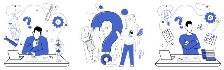 Business modeling vector illustration. Management, maestro business, orchestrates symphony success through strategic modeling A well-crafted business model is compass guiding projects