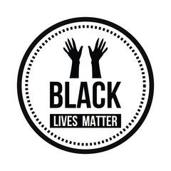 Black lives matter banner for protest, rally or awareness campaign against racial discrimination of dark skin color. 123456.