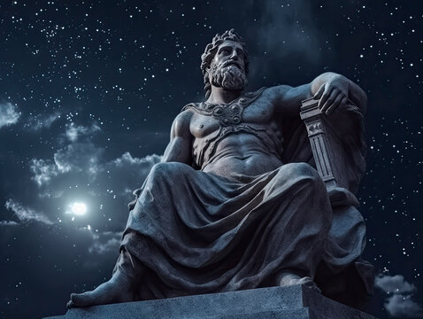 Statue des Gottes Zeus, Generative AI