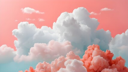 clouds in the sky, clouds and sky, pink background with clouds