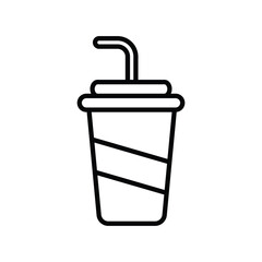 soft drink icon with white background vector stock illustration