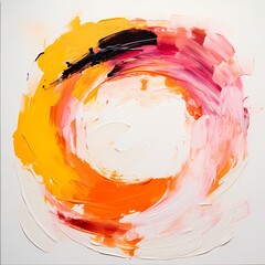 simple and minimalist abstract background acrylic painting style with circles , art work for wall art, decoration, poster and more 