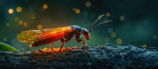 Macro photograph of a firefly