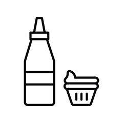 sauce icon with white background vector stock illustration