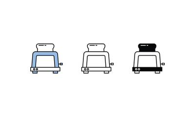 Toaster icons vector strock illustration