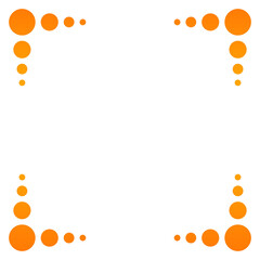 orange frame and circle element