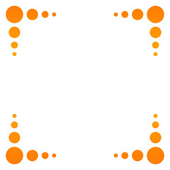 orange frame and circle element