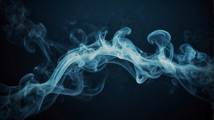 thick blue smoke on a dark background