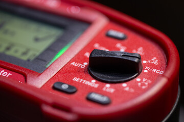 electrical installation tester, testing device for professional application in electrician handicraft to measure and examine safety provisions in recurring intervals