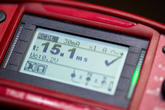 electrical installation tester, testing device for professional application in electrician handicraft to measure and examine safety provisions in recurring intervals
