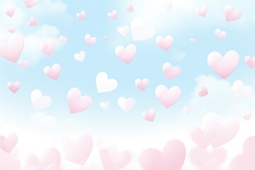 ハート　背景　イラスト