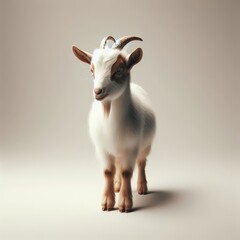 Fototapeta premium goat on white background