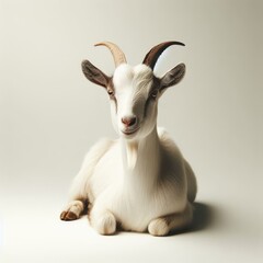 goat on white background