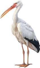 Obraz premium White Stork , Close-up colored-pencil sketch of a White Stork, Ciconia ciconia.