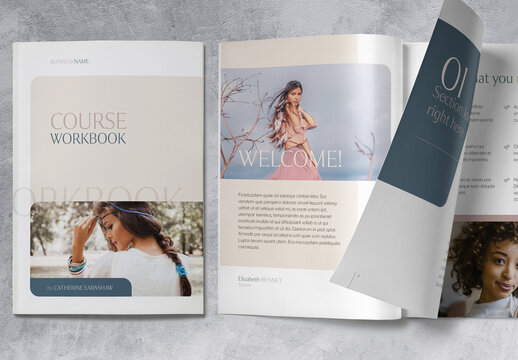 Course Ebook Workbook Brochure Template