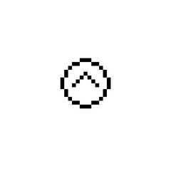 Pixel circle icon, logo, shape, symbol, arts, design, icon