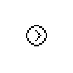 Pixel circle icon, logo, shape, symbol, arts, design, icon