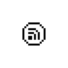 Pixel circle icon, logo, shape, symbol, arts, design, icon