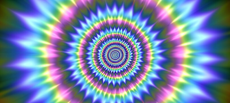Vibrant spiraling optical illusion  dynamic colors, sharp edges, square moire pattern