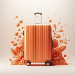 suitcase for travel  on white