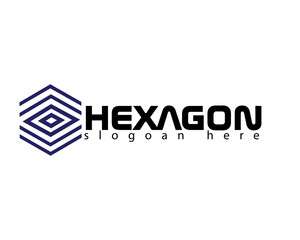 creative hexagon abstract logo design template