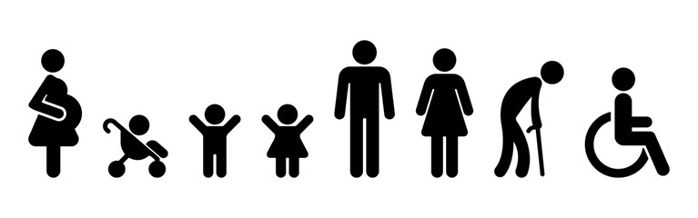 Human steps black icon vector design