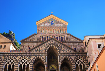 Amalfi Cathedral, Amalfi Coast, Peninsula of Sorrento, Campania, Italy, Europe.