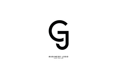 GJ, JG, G, J, Abstract Letters Logo Monogram