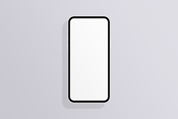 Smart phone LCD monitor personal computer isolated app template. Blank telephone screen mockup frame display to showcase website design project or application.