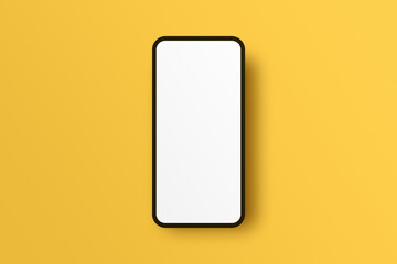 Smart phone LCD monitor personal computer isolated app template. Blank telephone screen mockup frame display to showcase website design project or application.