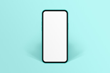 Smart phone LCD monitor personal computer isolated app template. Blank telephone screen mockup frame display to showcase website design project or application.