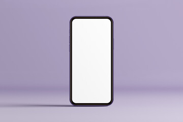 Smart phone LCD monitor personal computer isolated app template. Blank telephone screen mockup frame display to showcase website design project or application.