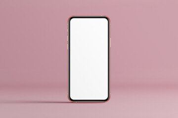 Smart phone LCD monitor personal computer isolated app template. Blank telephone screen mockup frame display to showcase website design project or application.