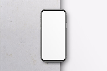 Smart phone LCD monitor personal computer isolated app template. Blank telephone screen mockup frame display to showcase website design project or application.