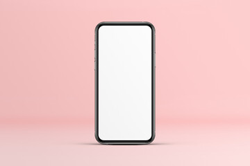 Smart phone LCD monitor personal computer isolated app template. Blank telephone screen mockup frame display to showcase website design project or application.