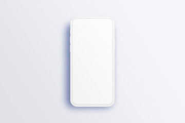 Smart phone LCD monitor personal computer isolated app template. Blank telephone screen mockup frame display to showcase website design project or application.