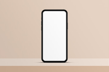 Smart phone LCD monitor personal computer isolated app template. Blank telephone screen mockup frame display to showcase website design project or application.