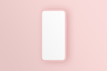 Smart phone LCD monitor personal computer isolated app template. Blank telephone screen mockup frame display to showcase website design project or application.