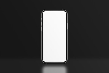 Smart phone LCD monitor personal computer isolated app template. Blank telephone screen mockup frame display to showcase website design project or application.