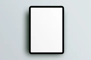 Foto op Canvas Smart phone tablet LCD monitor personal computer isolated app template. Blank telephone pad screen mockup frame display to showcase website design project or application. © Print