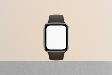 Smart watch phone tablet LCD monitor personal computer isolated app template. Blank telephone pad screen mockup frame display to showcase website design project or application.