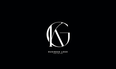 GK, KG, G, K, Abstract Letters Logo mONOGRAM