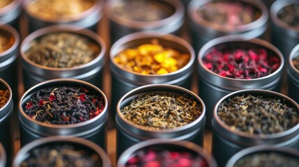 Assorted Loose Tea Leaves in Tins